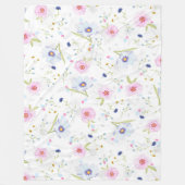 Hübsches Blumenmuster Fleecedecke (Vorderseite)