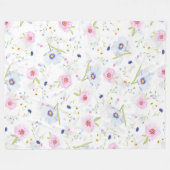 Hübsches Blumenmuster Fleecedecke (Vorderseite (Horizontal))