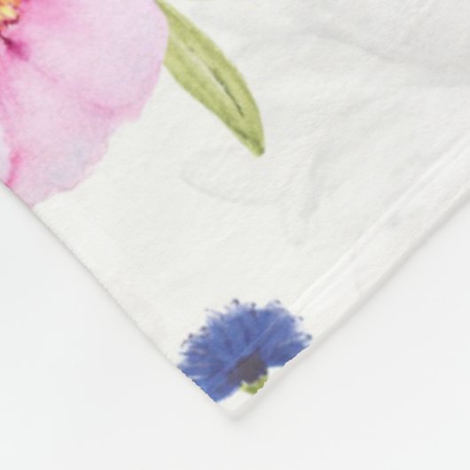 Hübsches Blumenmuster Fleecedecke (Ecke)