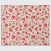 Hübsches Blumenmuster Geschenkpapier (Flach)