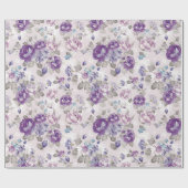 Hübsches Blumenmuster Geschenkpapier (Flach)