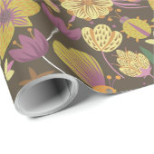 Hübsches Blumenmuster Geschenkpapier (Rolleneckpunkt)