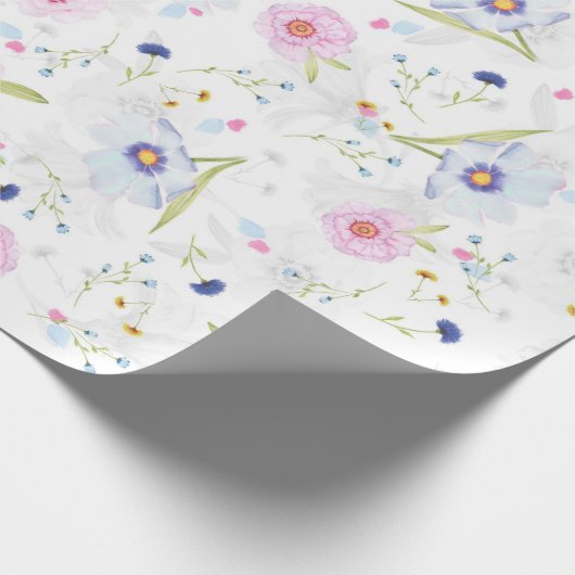 Hübsches Blumenmuster Geschenkpapier (Ecke)