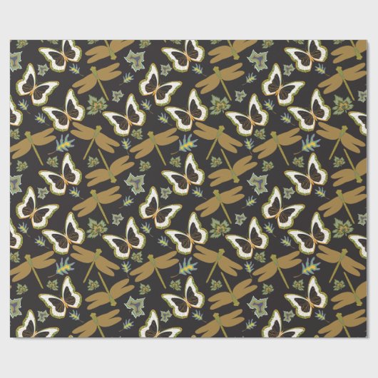 Hübsches Blumenmuster Geschenkpapier (Flach)