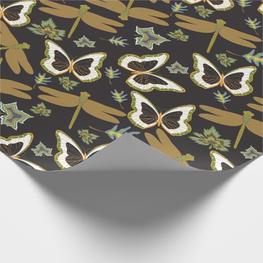 Hübsches Blumenmuster Geschenkpapier (Ecke)