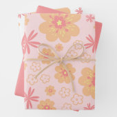Hübsches Blumenmuster Geschenkpapier Set (Beispiel)