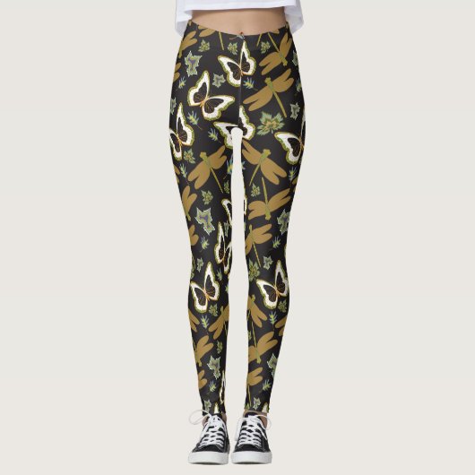 Hübsches Blumenmuster Leggings (Vorderseite)