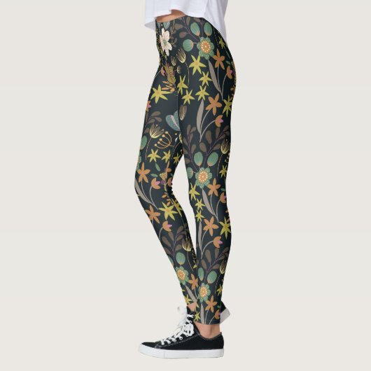 Hübsches Blumenmuster Leggings (Links)