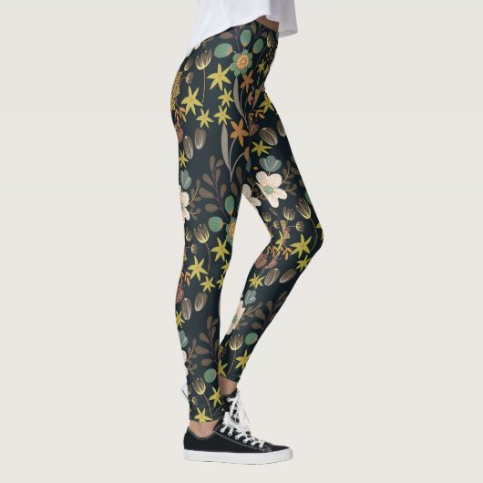 Hübsches Blumenmuster Leggings (Rechts)