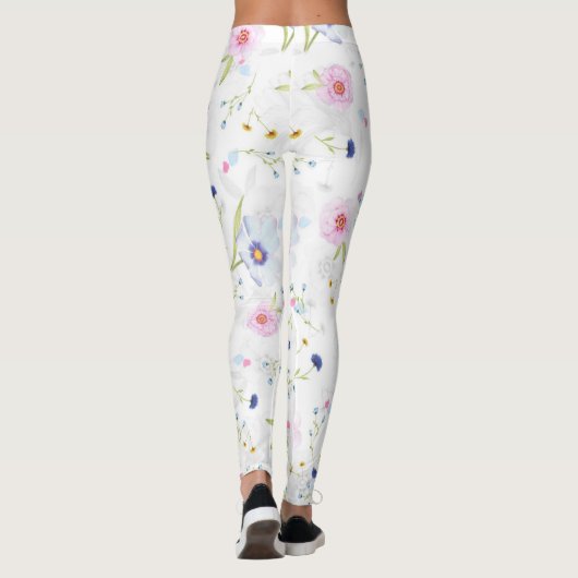 Hübsches Blumenmuster Leggings (Rückseite)