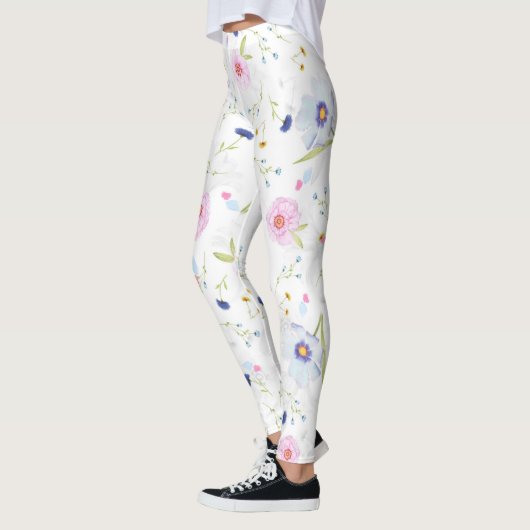 Hübsches Blumenmuster Leggings (Links)