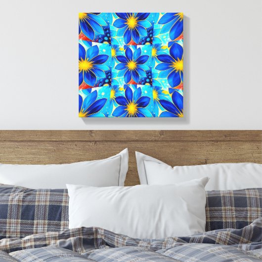 Hübsches Blumenmuster Leinwanddruck (Insitu (Schlafzimmer))
