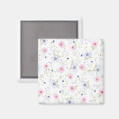 Hübsches Blumenmuster Magnet (Vorderseite/Rückseite)