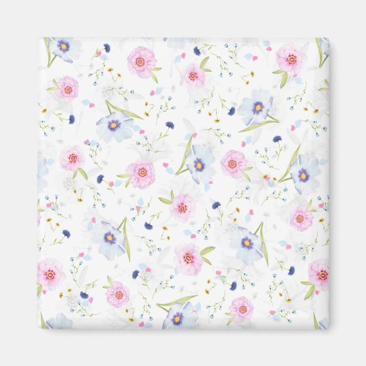 Hübsches Blumenmuster Magnet (Vorne)