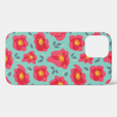 Hübsches Blumenmuster mit hellrosa Peteten Case-Mate iPhone Hülle (Rückseite (Horizontal))