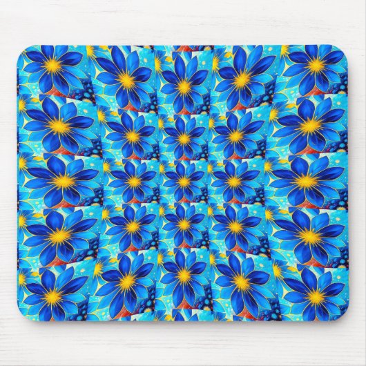 Hübsches Blumenmuster Mousepad (Vorne)