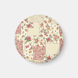 Hübsches Blumenmuster - Nahtloses Design Magnet