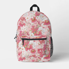 Hübsches Blumenmuster Pink Custom Girl Bedruckter Rucksack