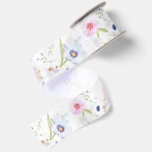 Hübsches Blumenmuster Satinband (Rückseite)