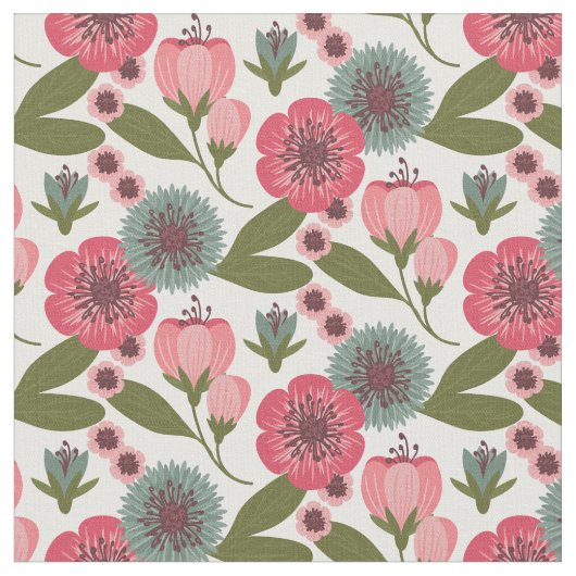 Hübsches Blumenmuster Stoff (Nahaufnahme)