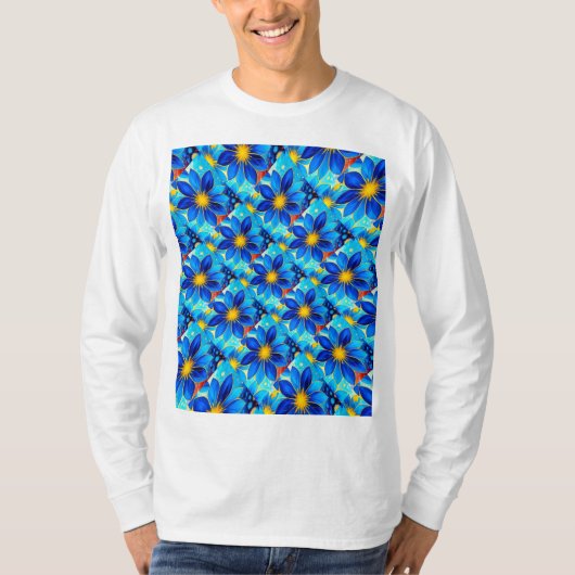 Hübsches Blumenmuster T-Shirt (Vorderseite)