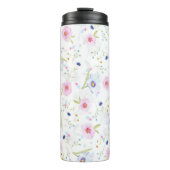 Hübsches Blumenmuster Thermosbecher (Vorderseite)