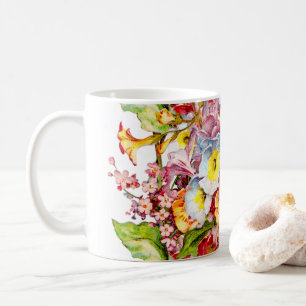 Hübsches Blumenmuster Vintag Girlanweiß Primrose Kaffeetasse