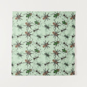 Hübsches Blumenmuster Wandteppich (Vorderseite (Horizontal))