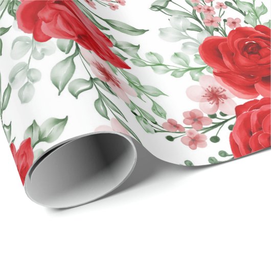 Hübsches Blumenmuster-Wrapper Geschenkpapier (Rolleneckpunkt)