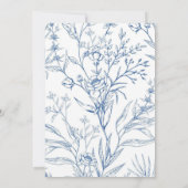 Hübsches Blumenmuster Zwei-Foto-Hochzeit Einladung (Rückseite)