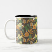 Hübsches Blumenmuster Zweifarbige Tasse (Links)