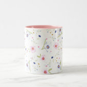 Hübsches Blumenmuster Zweifarbige Tasse (Mittel)