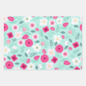 Hübsches Blumenpapier Geschenkpapier Set (Vorderseite 2)