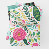 Hübsches Blumenpapier Geschenkpapier Set (Beispiel)