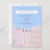 Hübsches Blumenrosa Brautparty Einladung (Rückseite)