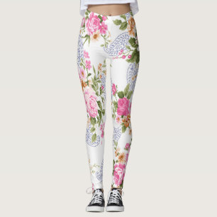 HÜBSCHES Blumenrosa Muster Leggings