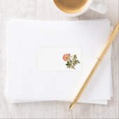 Hübsches Blumensiegel - Rosa Vintage Rose Adressaufkleber (Insitu)