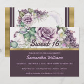 Hübsches Blumensüß 16 Einladung (Vorne/Hinten)