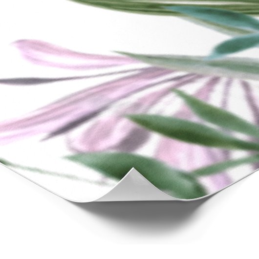 Hübsches Blumenwasser-Wildblumen-Poster Poster (Ecke)