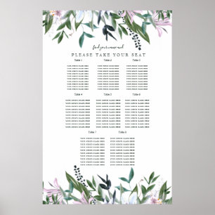 Hübsches Blumenwasser-Wildblumen-Poster Poster