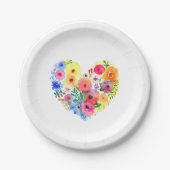 Hübsches Blumenwerk Pappteller (Vorderseite)