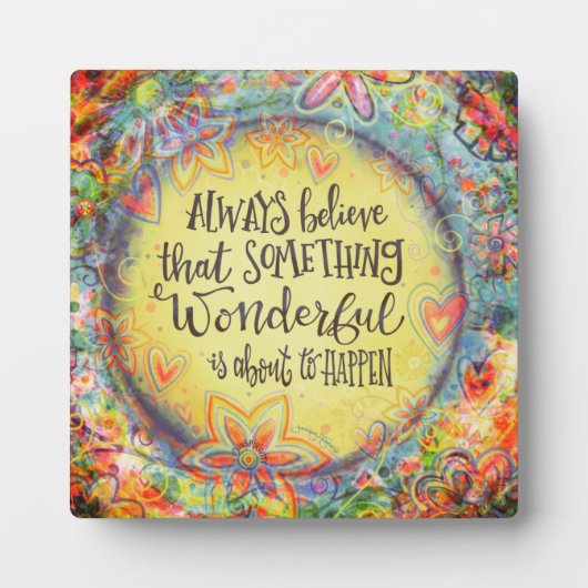 Hübsches Blumenzettel Fotoplatte (Vorderseite)