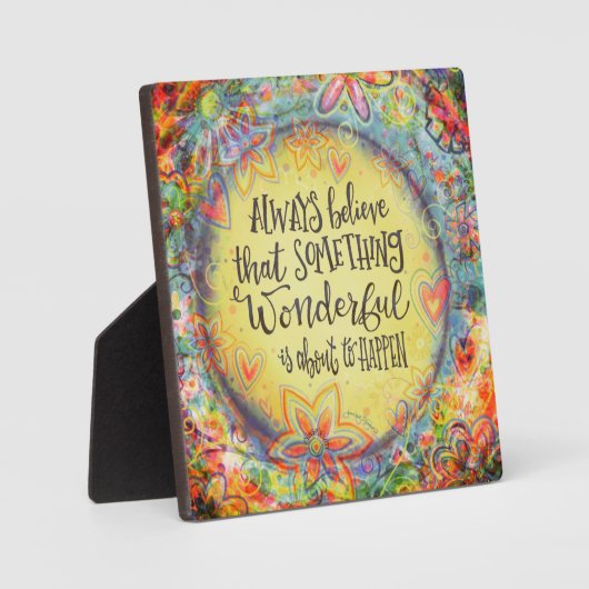 Hübsches Blumenzettel Fotoplatte (Vorderseite)