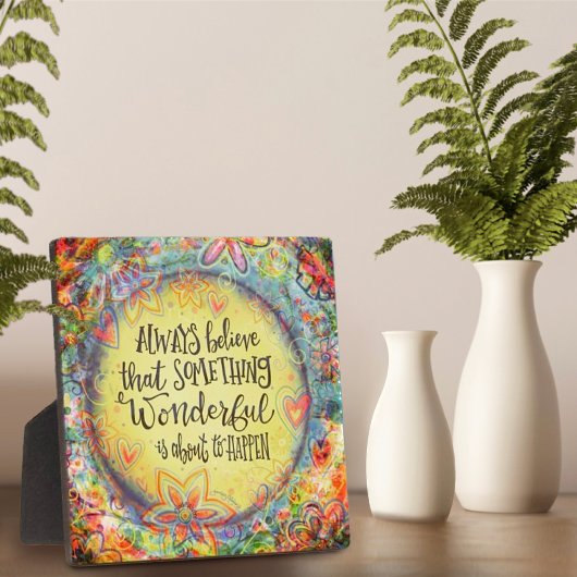 Hübsches Blumenzettel Fotoplatte