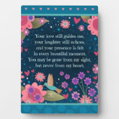 Hübsches Blumenzitat Fotoplatte (Vorderseite)