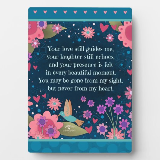 Hübsches Blumenzitat Fotoplatte (Vorderseite)