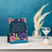 Hübsches Blumenzitat Fotoplatte (Seite)