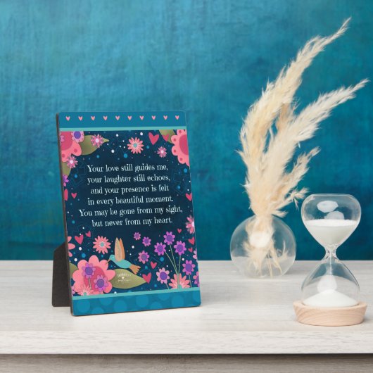 Hübsches Blumenzitat Fotoplatte (Seite)