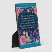 Hübsches Blumenzitat Fotoplatte (Seite)