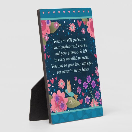 Hübsches Blumenzitat Fotoplatte (Seite)